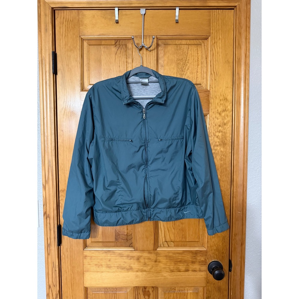 Vintage Nike Lightweight Track Jacket Zip Up Athletic Casual Teal XL